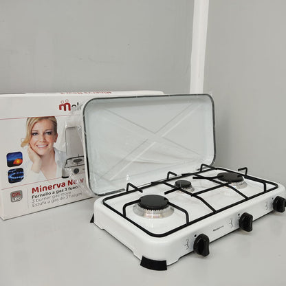 HORNILLO DE GAS MELCHIONI MINERVA 3 – COMPACTO, POTENTE Y PERFECTO PARA COCINAR AL AIRE LIBRE