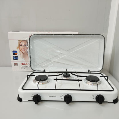 HORNILLO DE GAS MELCHIONI MINERVA 3 – COMPACTO, POTENTE Y PERFECTO PARA COCINAR AL AIRE LIBRE