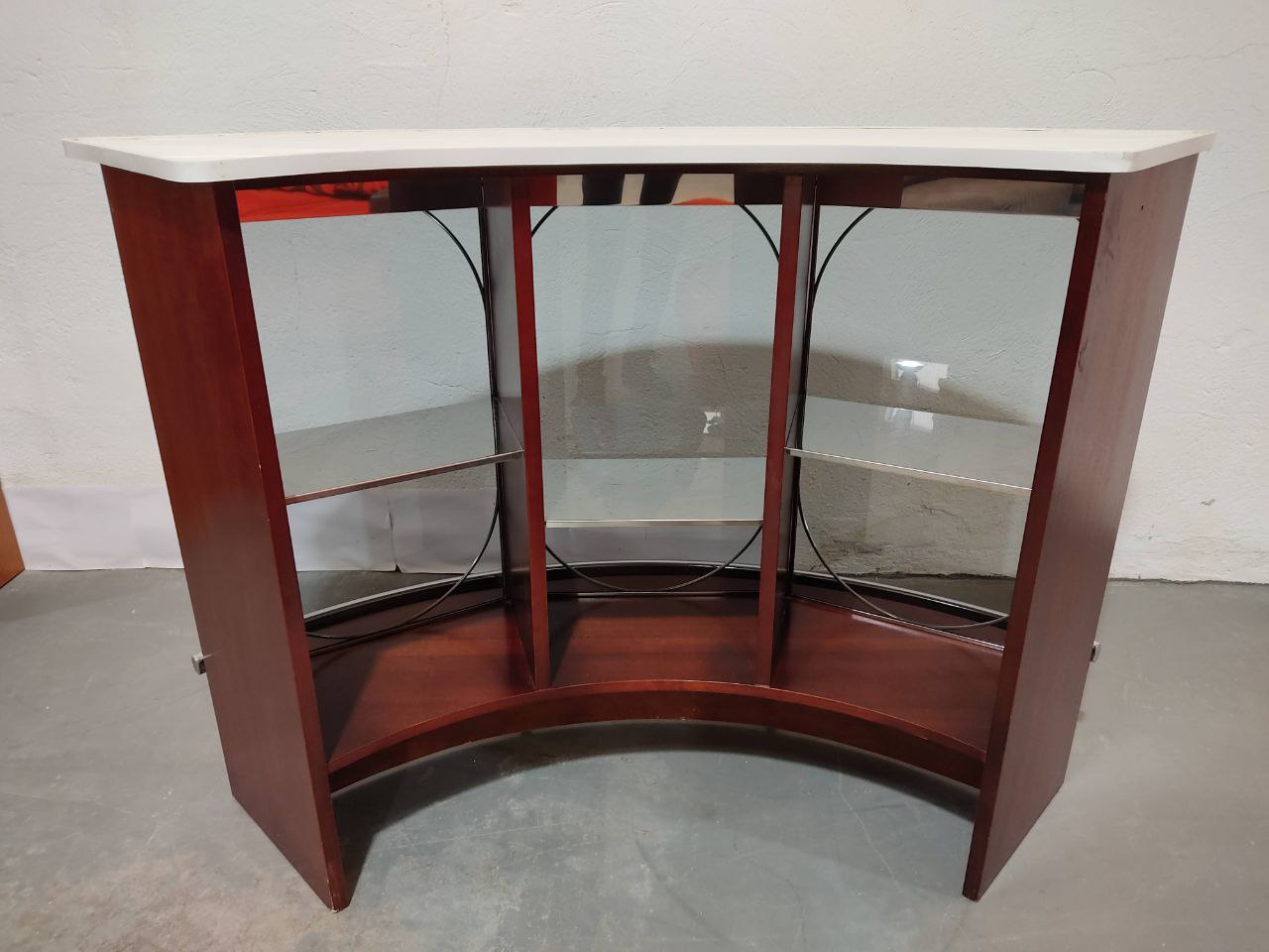 CONJUNTO BAR RETRO CON BOTELLERO Y TABURETES – ESTILO VINTAGE AÑOS 70