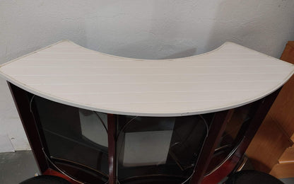 CONJUNTO BAR RETRO CON BOTELLERO Y TABURETES – ESTILO VINTAGE AÑOS 70