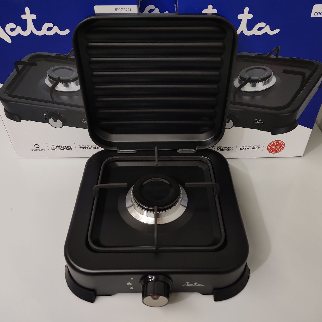 HORNILLO DE GAS JATA JECG2721 – COMPACTO, EFICIENTE Y CON TAPA PROTECTORA