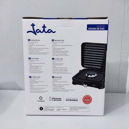 HORNILLO DE GAS JATA JECG2721 – COMPACTO, EFICIENTE Y CON TAPA PROTECTORA