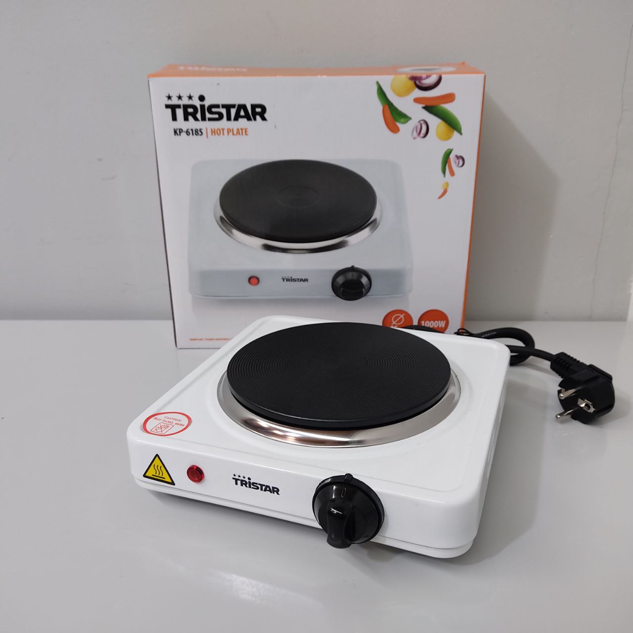 HORNILLO ELÉCTRICO TRISTAR 1000W 1 FUEGO 15CM – COMPACTO Y FÁCIL DE USAR