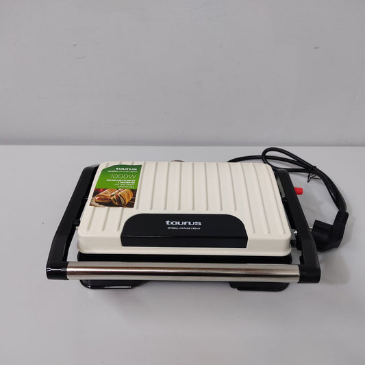 GRILL ELÉCTRICO TAURUS MYGRILL VINTAGE – 1000W, APERTURA 180º, PLACAS 23X14,5CM