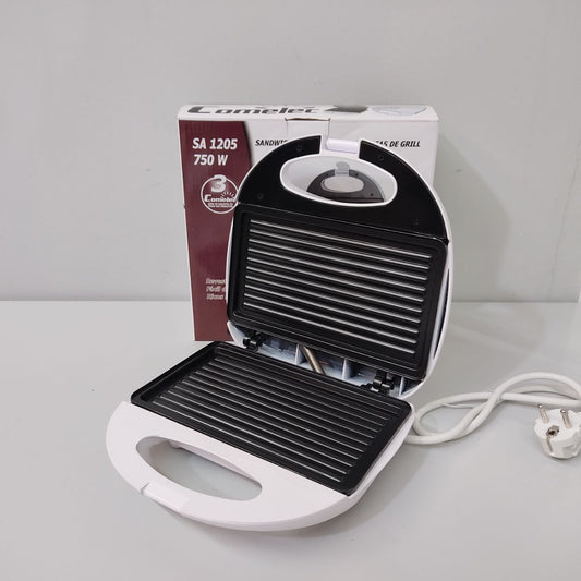 SANDWICHERA COMELEC BLANCA – PANINI, COMPACTA Y FÁCIL DE USAR