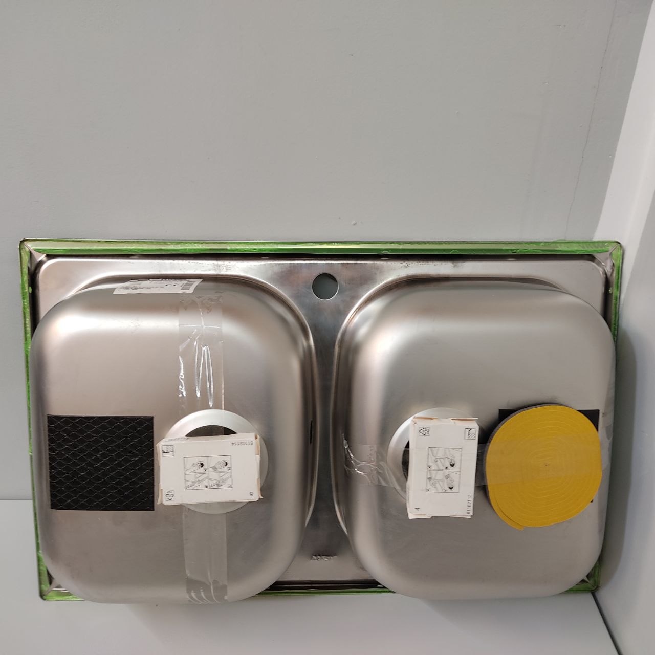 FREGADERO TEKA – DOBLE CUBETA ACERO INOX 79x50 CM