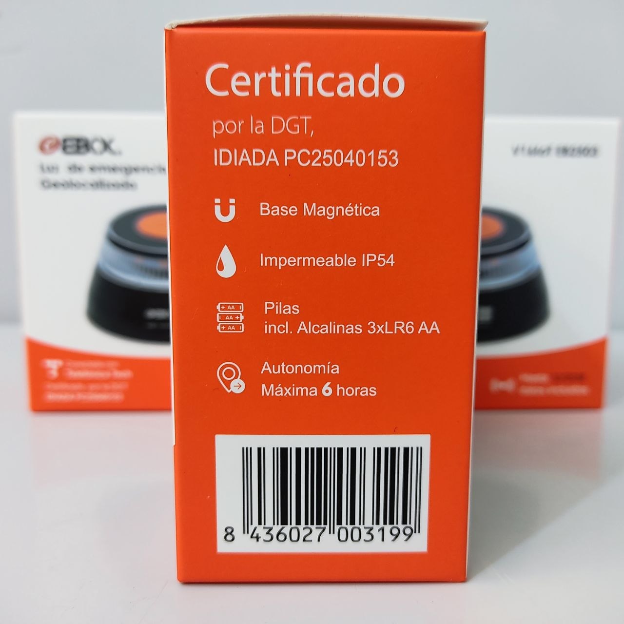 BALIZA EBOX V16 DGT – LUZ DE EMERGENCIA HOMOLOGADA, MAGNÉTICA Y DE ALTA VISIBILIDAD