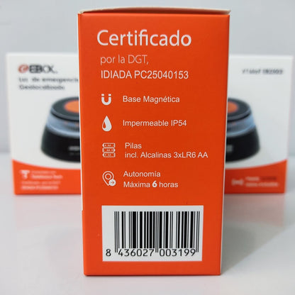 BALIZA EBOX V16 DGT – LUZ DE EMERGENCIA HOMOLOGADA, MAGNÉTICA Y DE ALTA VISIBILIDAD