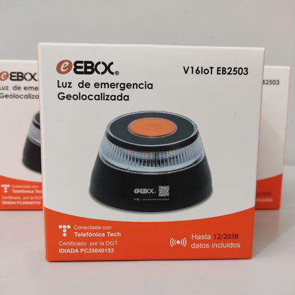 BALIZA EBOX V16 DGT – LUZ DE EMERGENCIA HOMOLOGADA, MAGNÉTICA Y DE ALTA VISIBILIDAD